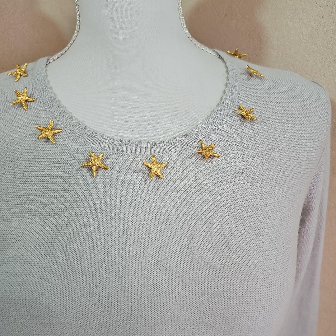 新品　SONIA BY SONIA RYKIEL グレー 星型装飾 セーター