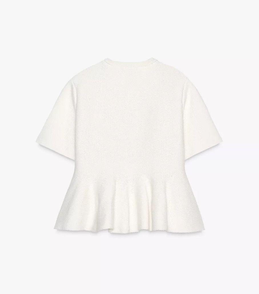 【ZARA】ペプラムニットジャケット エクリュ | 4331/013/712 ペプラムニットジャケット - エクリュ | ZARA Japan / 日本
