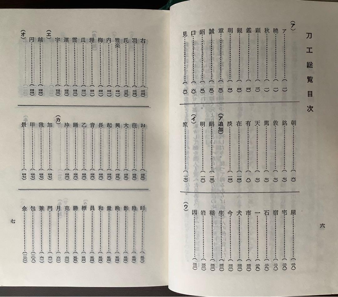 入間太郎　刀工総覧 昭和52年増補改訂 第29版