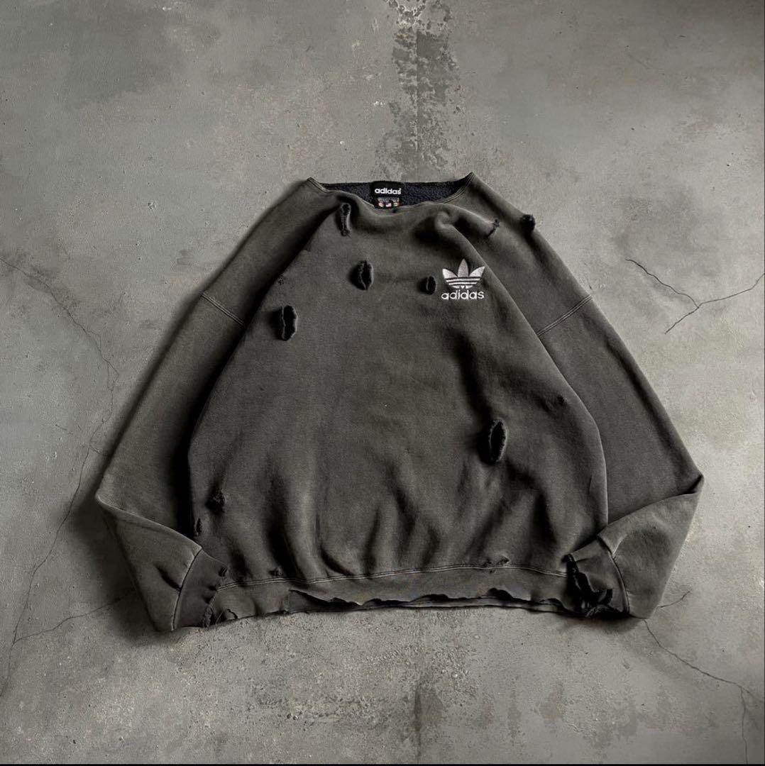 【公式】フジのお歳暮・冬ギフト 80s☆broken☆USA製☆万国旗タグ☆Boro sweat トップス