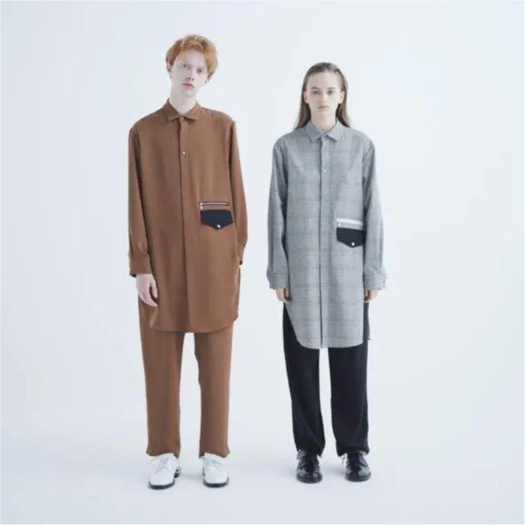 【最終値下げ!】CULLNI ダブルクロスロングシャツ 1 【最終値下げ!】CULLNI ダブルクロスロングシャツ 1