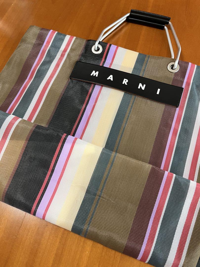 MARNI ストライプ トートバッグ