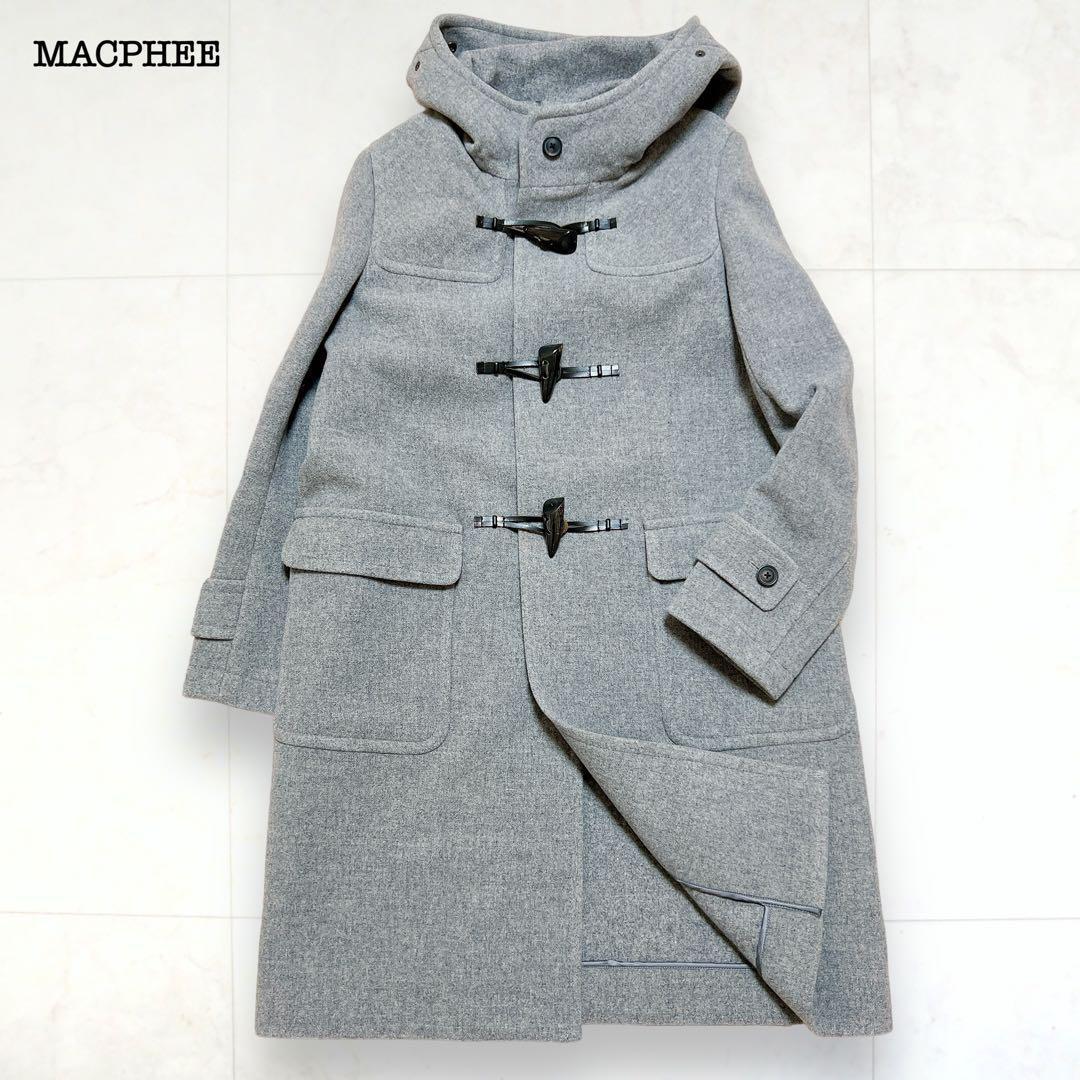 極美品＊マカフィー ロングダッフルコート グレー 38
