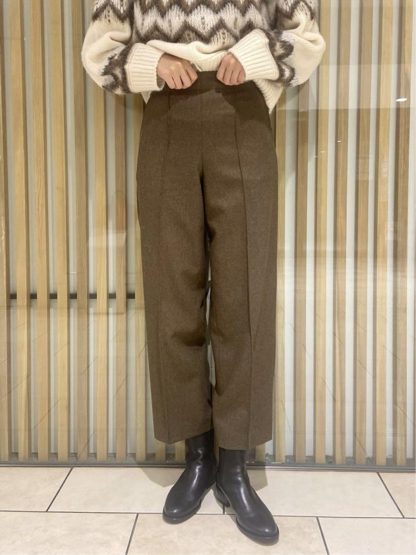 〔MACPHEE〕ウールナイロンフランネル ストレートパンツ