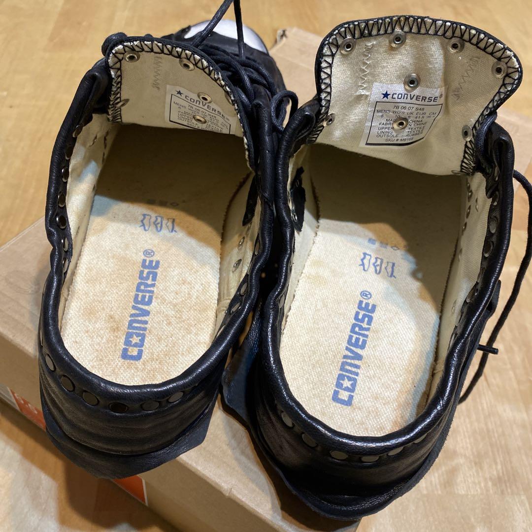 CONVERSE メンズ　ブラック スタッズ カスタム　スニーカー