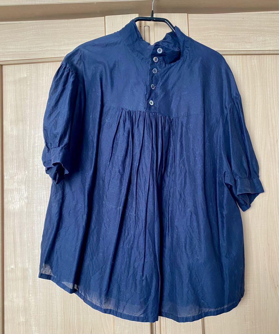 COMME des GARCONS ネイビー 五分袖シャツ S 5,225円
