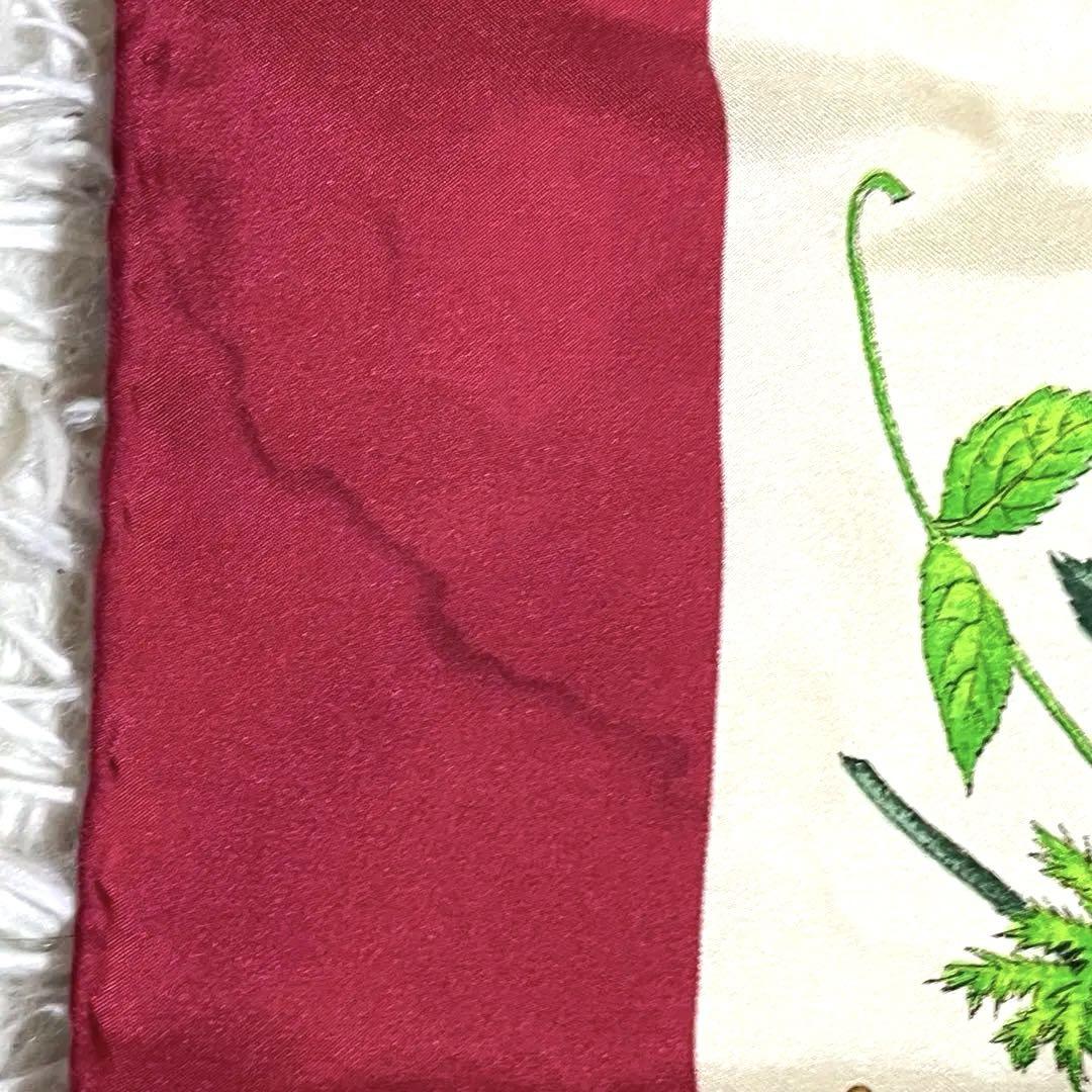 GUCCI スカーフ　シルク　ボタニカル　フローラ　大判スカーフ　オールドグッチ