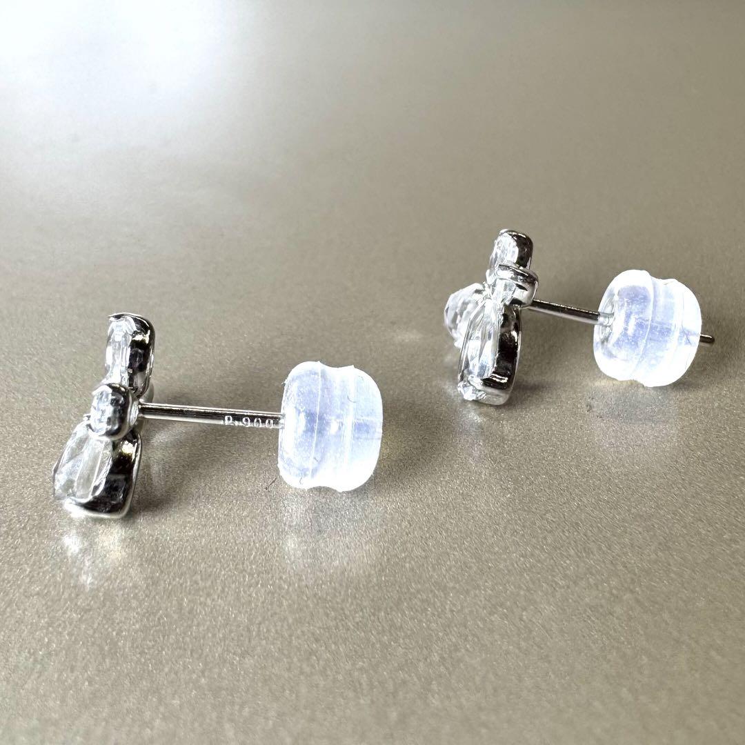 ◆新品◆ Pt ホワイトトパーズ　バタフライ　ピアス ◇新品◇ Pt ホワイトトパーズ バタフライ ピアス