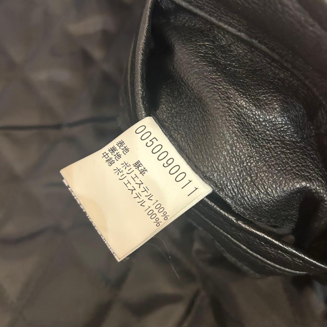 アバハウス 本革 豚革 レザーパーカー ジャケット 黒 L キルティング 中綿 アバハウス 本革 豚革 レザーパーカー ジャケット 黒 L キルティング 中綿