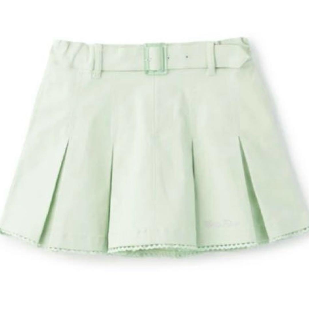 メゾピアノ 太ベルト　ボックスプリーツ　スカパン　130