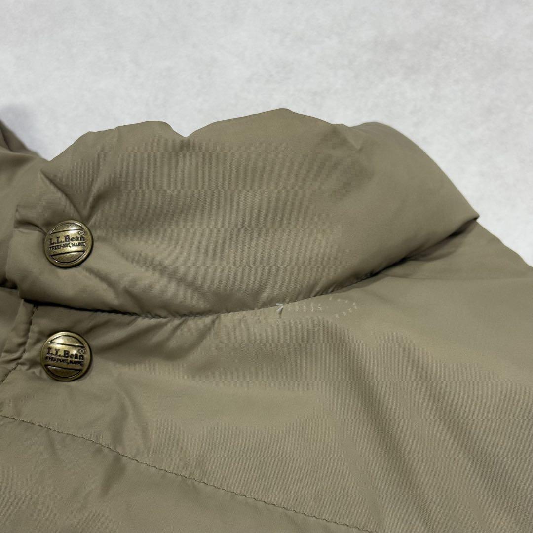 古着 80s エルエルビーン ダウンベスト ジャケット ベージュ ①