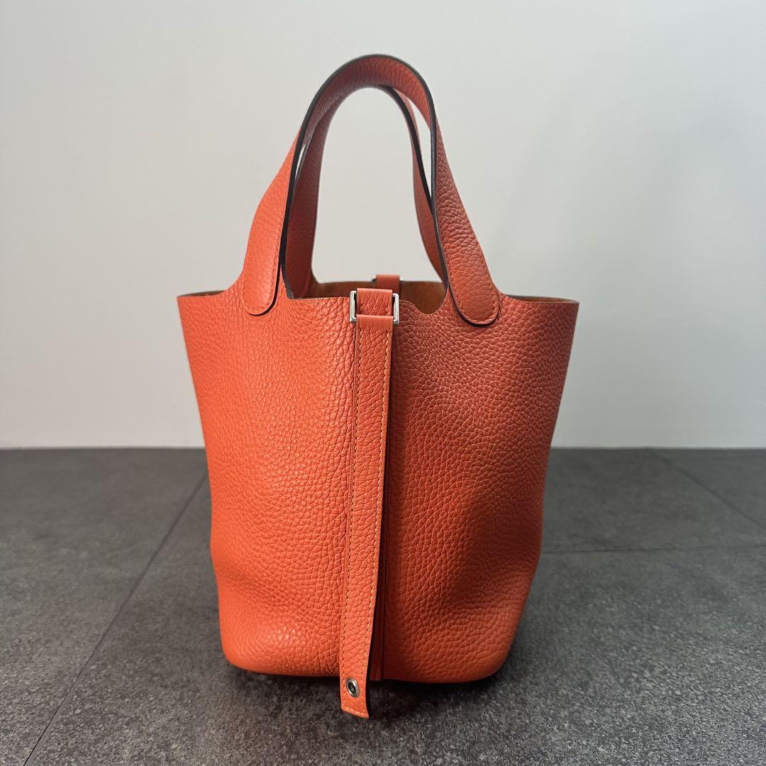 HERMES ピコタンロックPM トリヨンクレマンス Y刻 オレンジ