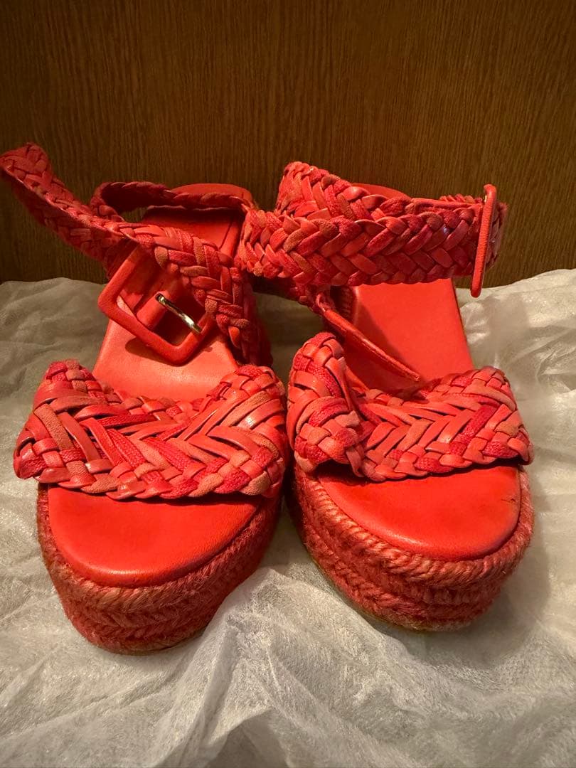 HERMES エルメス エスパドリーユ ウェッジソール サンダル 36 エルメス エルメスエスパドリーユウェッジソールサンダル36