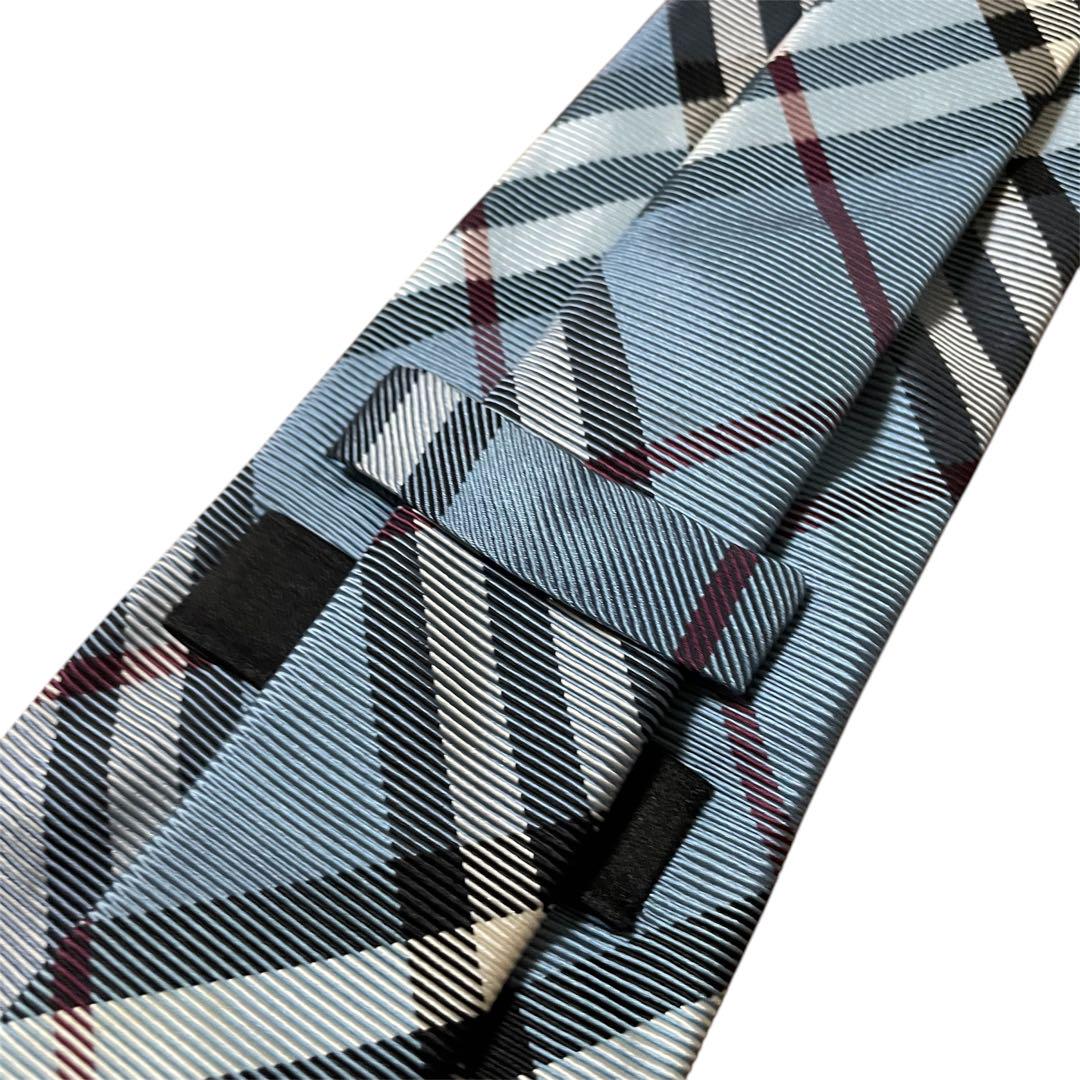 美品✨BURBERRY BLACK LABEL ネクタイ ノバチェック　水色