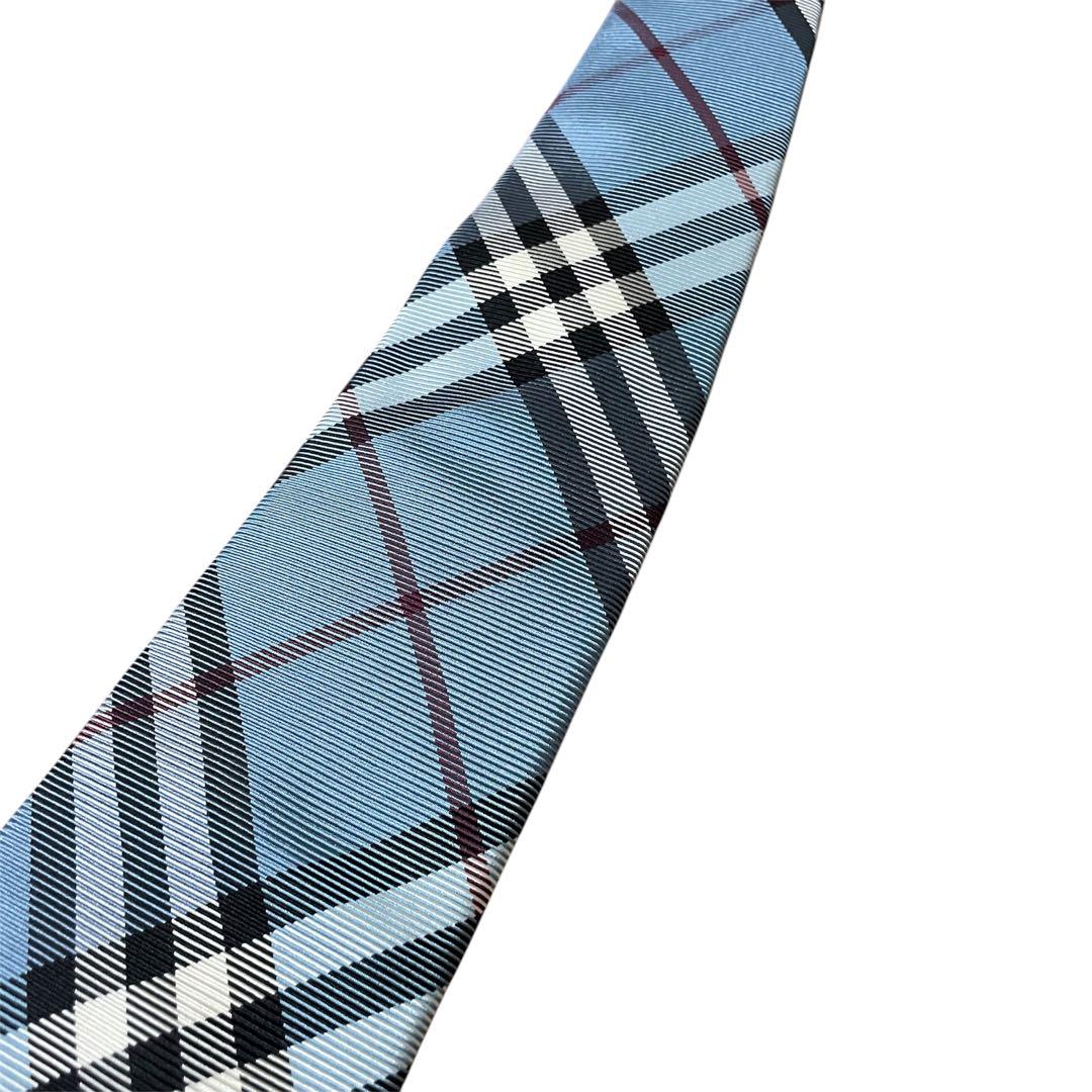 美品✨BURBERRY BLACK LABEL ネクタイ ノバチェック　水色