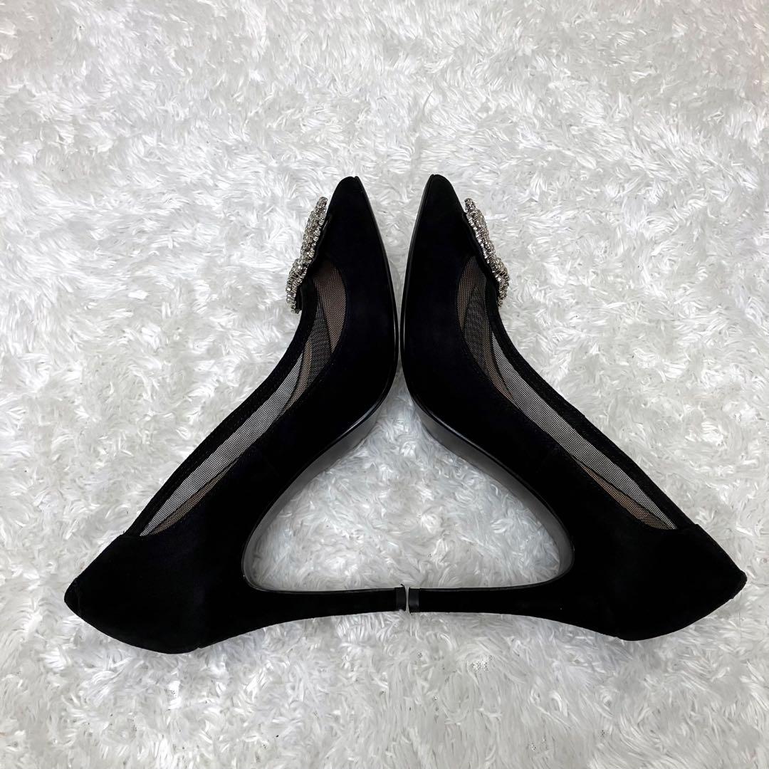 ✨極美品✨ DIANA ハイヒール スエード ビジュー シースルー 結婚式
