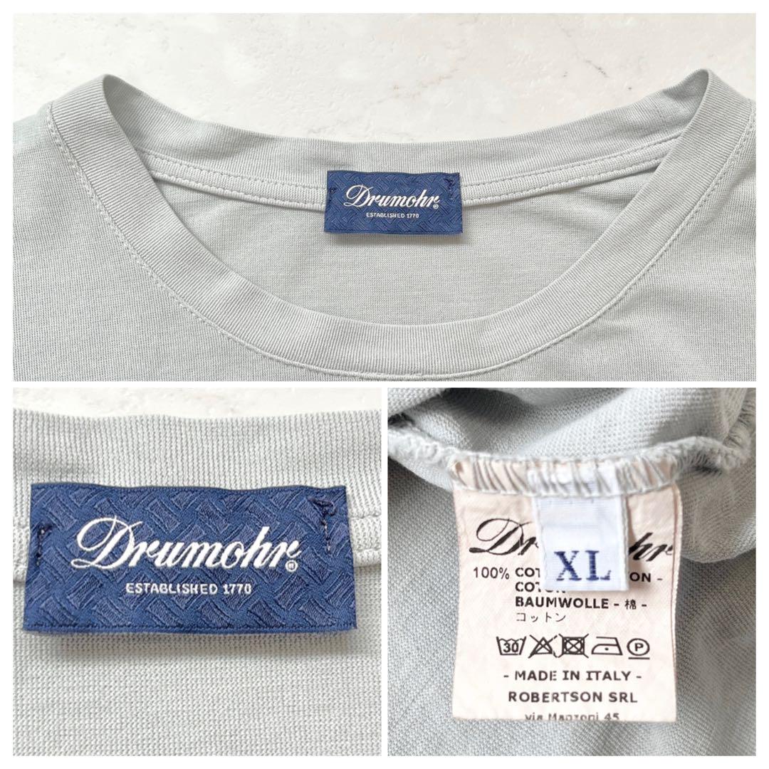 【ドルモア】美品 XLサイズ イタリア製 ポケット 半袖 カットソー Tシャツ