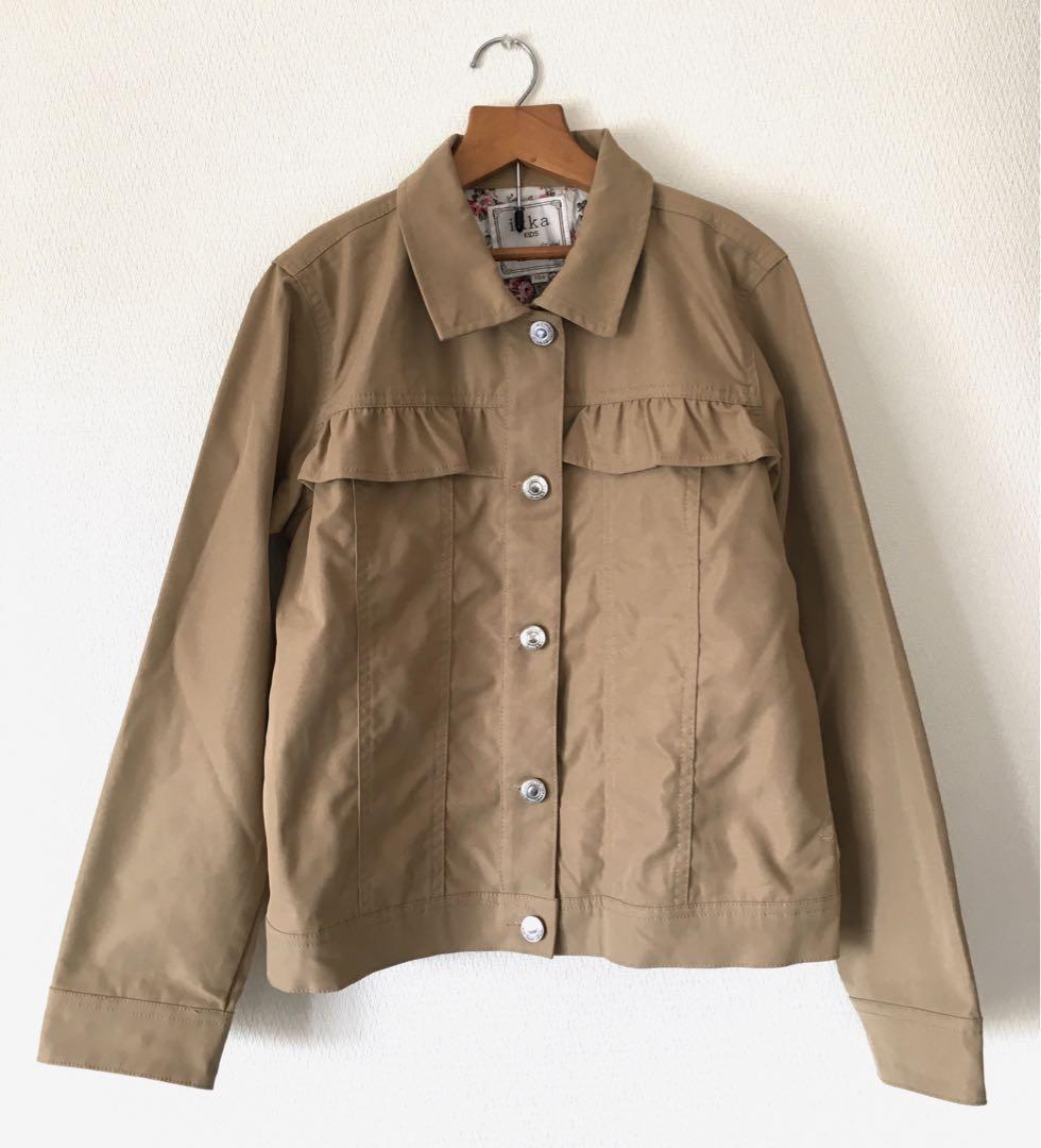 美品 3回着用 ikka ジャケット ブラウンベージュ 150 - 通販