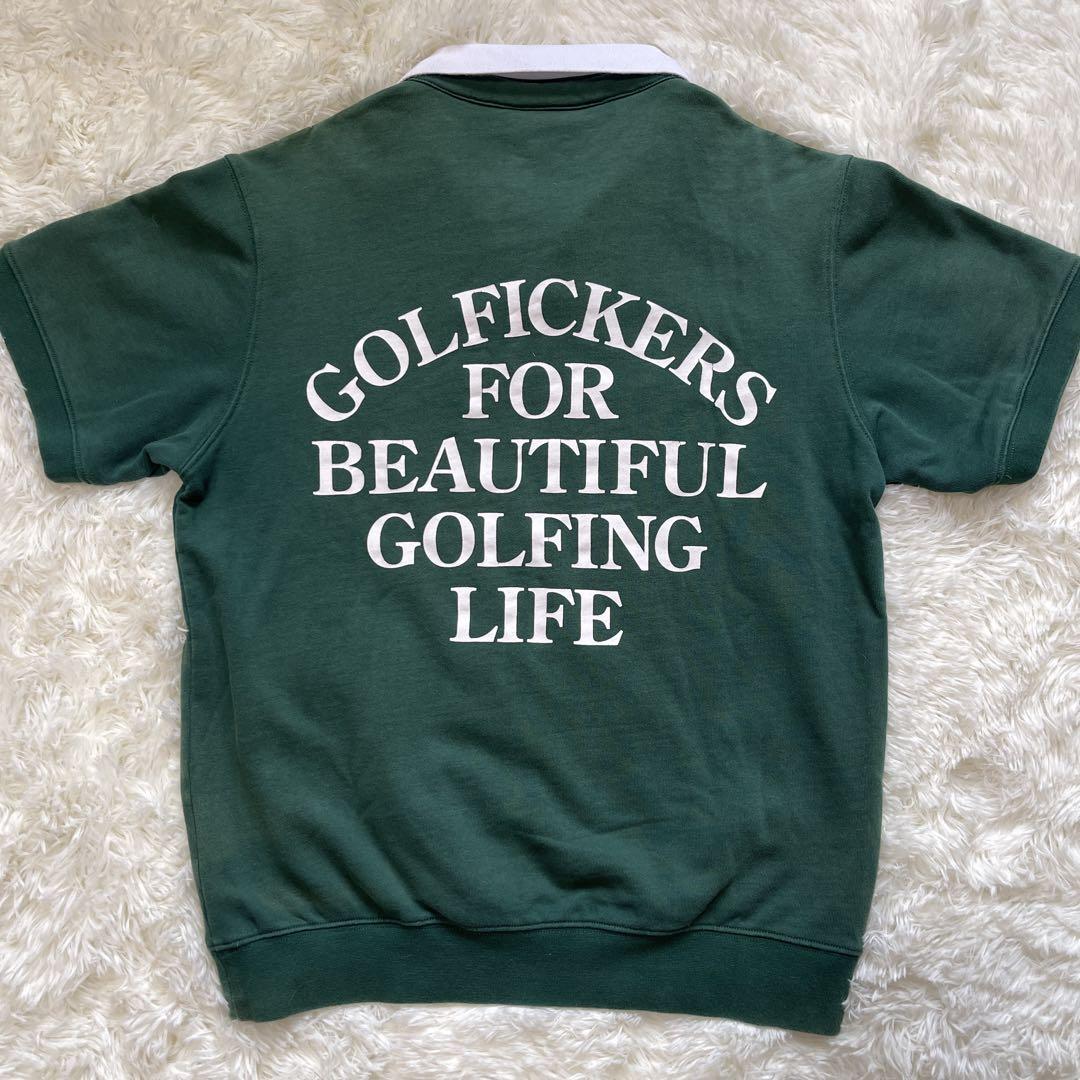 ゴルフィッカーズ golfickers ゴルフ ポロシャツ ブラック L