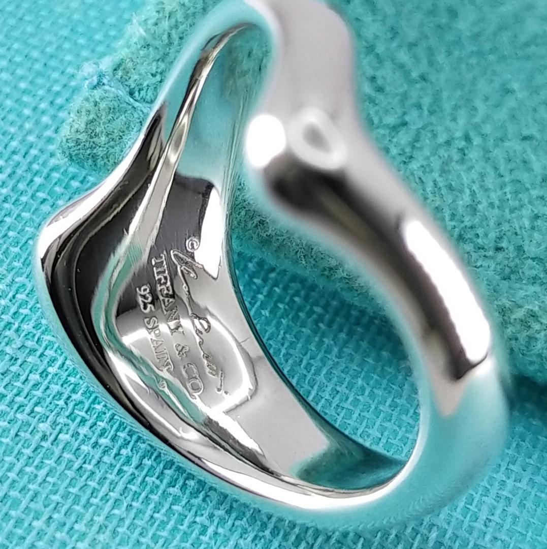 ★SALE★【TIFFANY&Co.】カーブド　ハート　リング　８号　1816