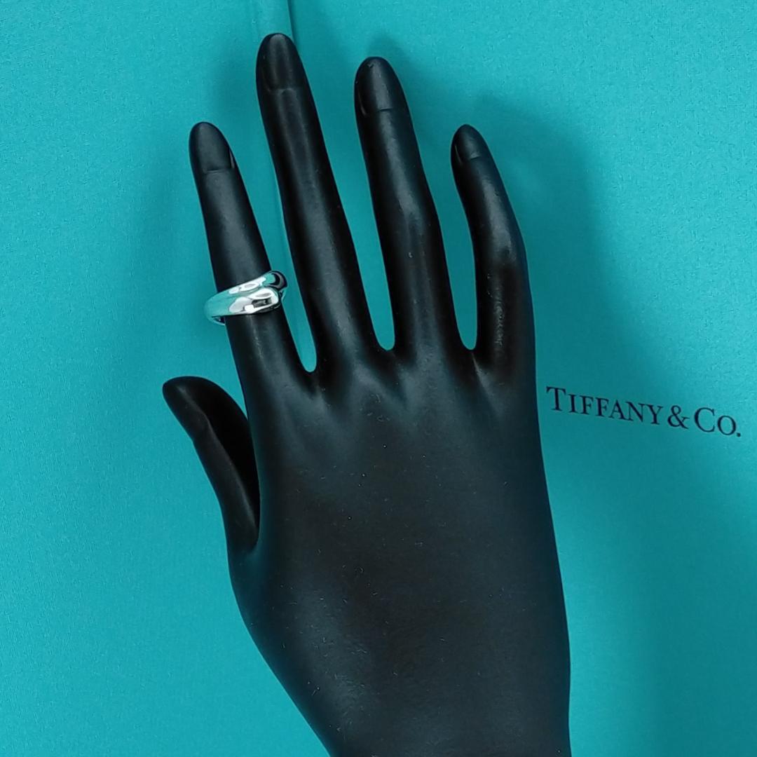 ★SALE★【TIFFANY&Co.】カーブド　ハート　リング　８号　1816