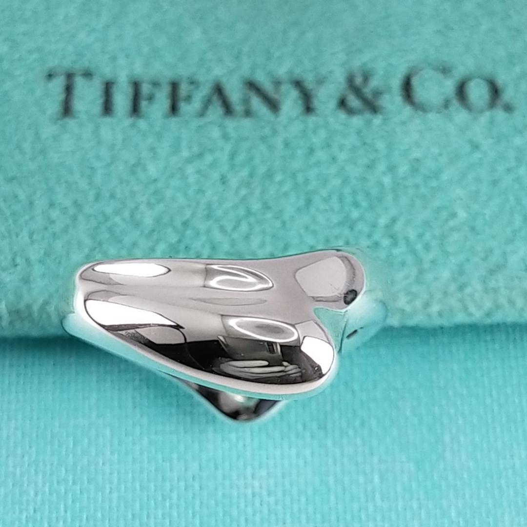 ★SALE★【TIFFANY&Co.】カーブド　ハート　リング　８号　1816