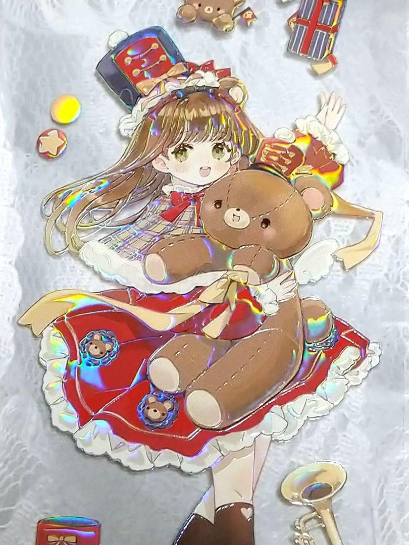 SALE✩再販✩J208＃抱抱玩偶(虹光)切り売り海外人物マステ女の子