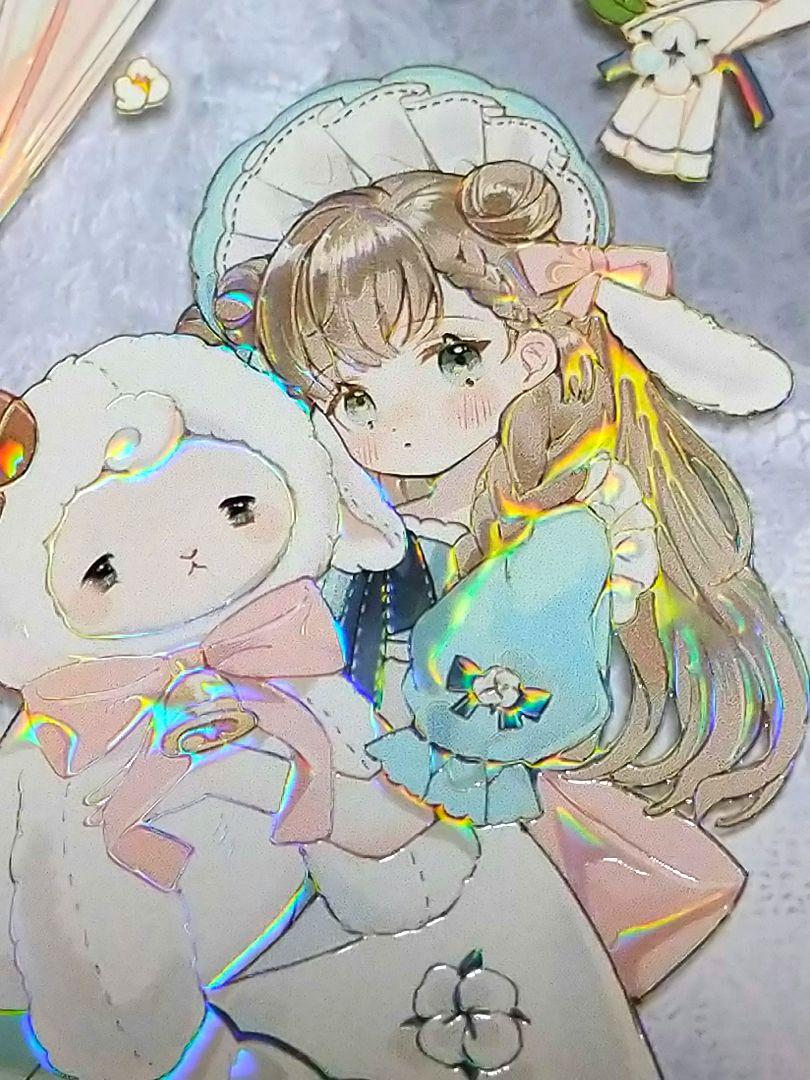 SALE✩再販✩J208＃抱抱玩偶(虹光)切り売り海外人物マステ女の子