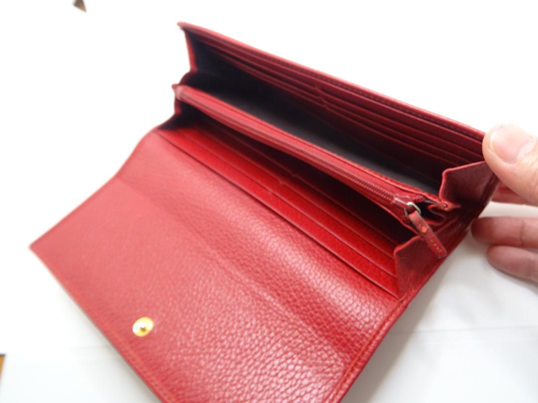 あ*る様 美品★GUCCI2つ折り長財布マーモントレッド赤グッチ