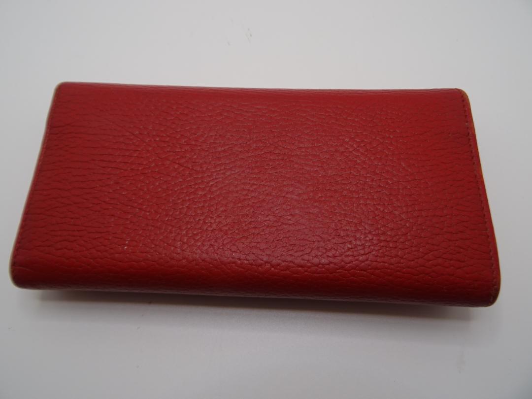 あ*る様 美品★GUCCI2つ折り長財布マーモントレッド赤グッチ