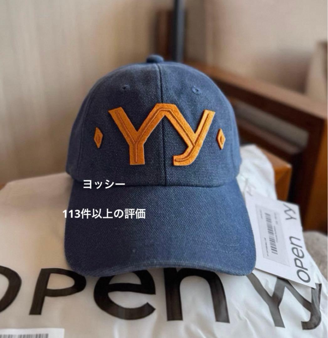 OPEN Yy ボールキャップ ネイビー 刺繍ロゴ キャップ 帽子