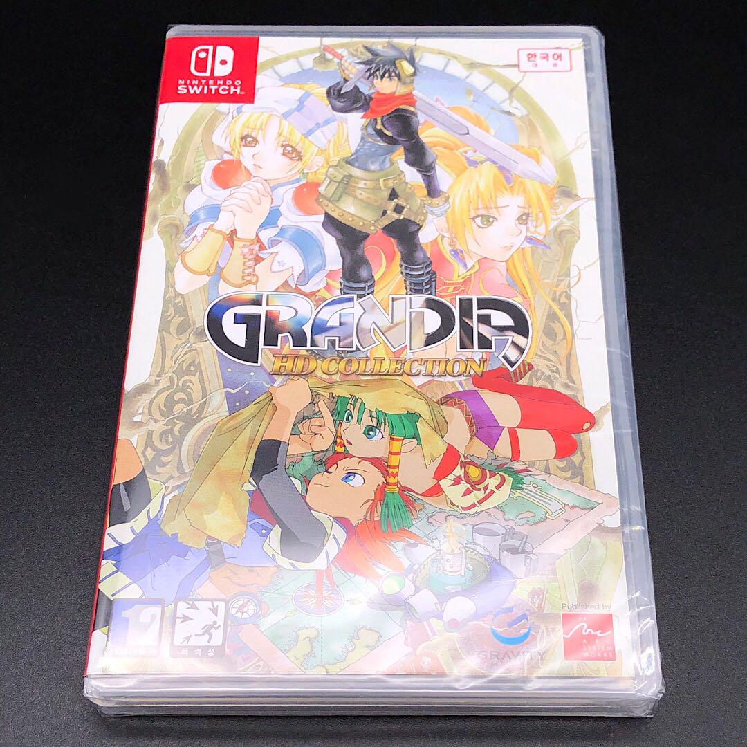 レア GRANDIA グランディア Nintendo Switch 韓国版 韓国＆中文版『グランディア HDコレクション』のパッケージ画像