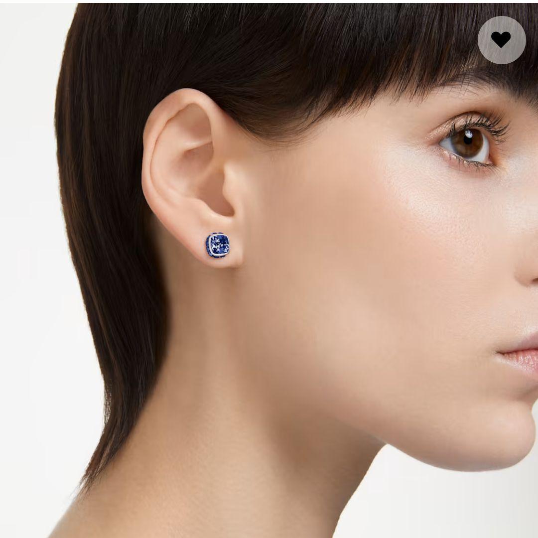 スワロフスキー Birthstone スタッドピアス ブルー 青