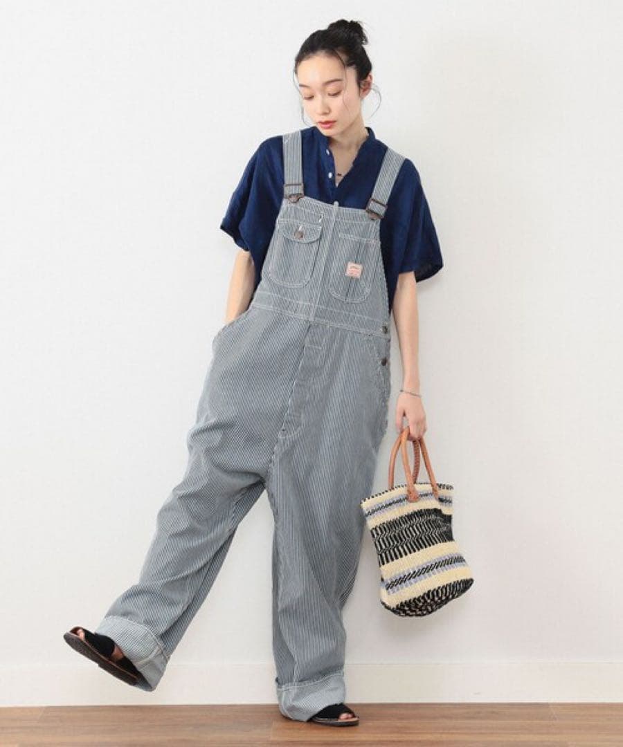 新品　24SS　ハバーサック　ドビーストライプ サロペット BEAMS BOY 新品 24SS ハバーサック ドビーストライプ サロペット BEAMS BOY