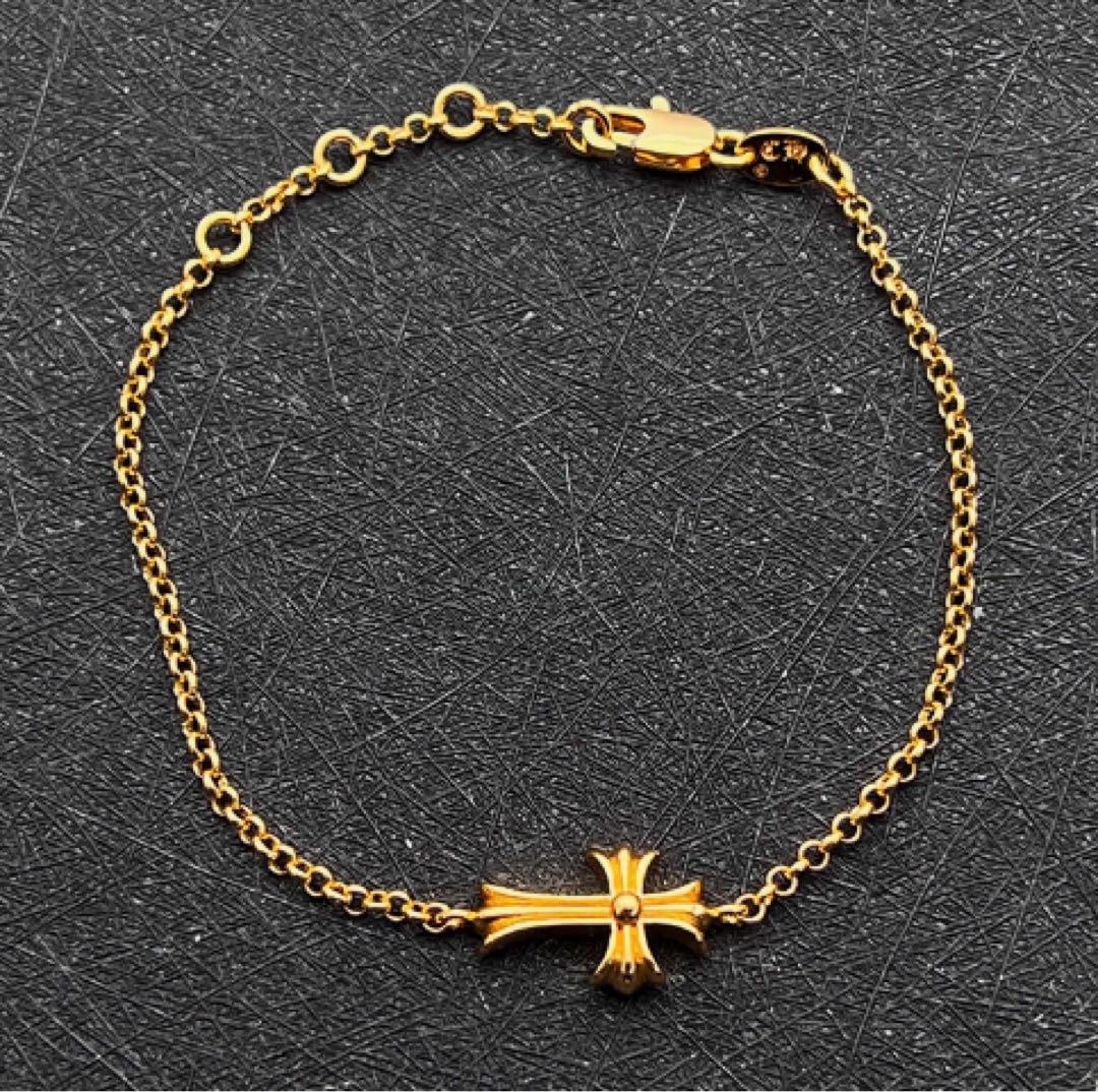 18金　ブレスレット　ノーブランド　ヴィンテージ K18 カット ボール チェーン ブレスレット[] K18 Cut Ball Chain