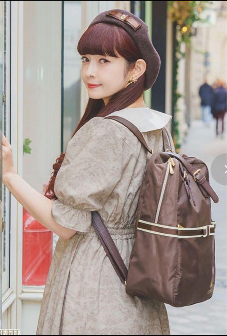 しまむら青木美沙商品。NYNA ブラウンとブラックナイロンリュック2点セット しまむら青木美沙商品。NYNA ブラウンとブラックナイロン