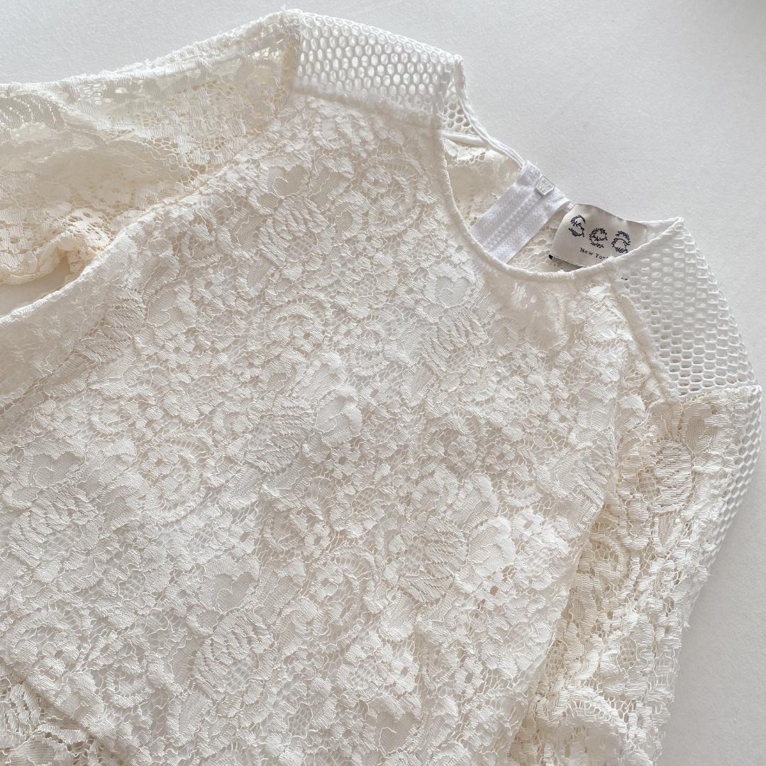 Sea New York シーニューヨーク レース ブラウス 異素材ミックス M 超