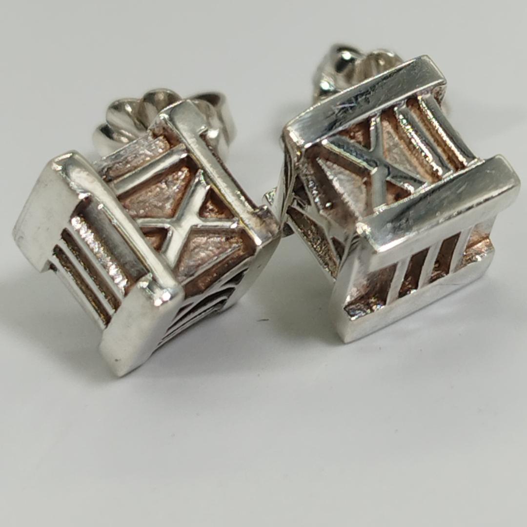 美品　TIFFANY&CO　ティファニー アトラスキューブ ピアス 　SV925