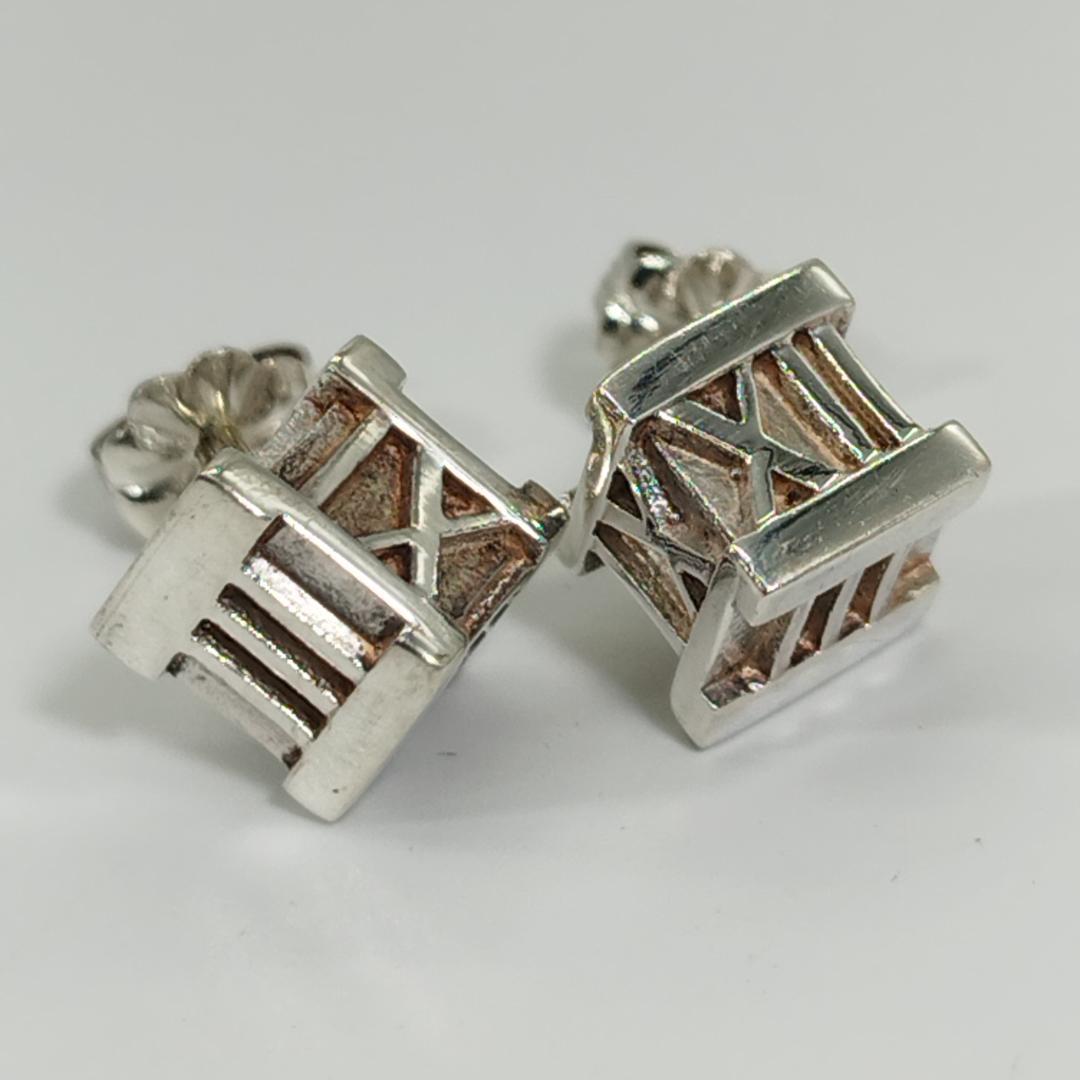 美品　TIFFANY&CO　ティファニー アトラスキューブ ピアス 　SV925