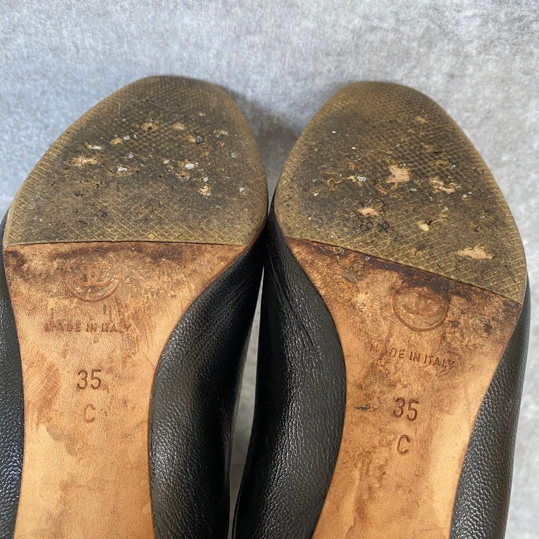 シャネル ロングブーツ ラムファー レザー CC ココマーク 22cm シャネル ロングブーツ ラムファー レザー CC ココマーク 22cm