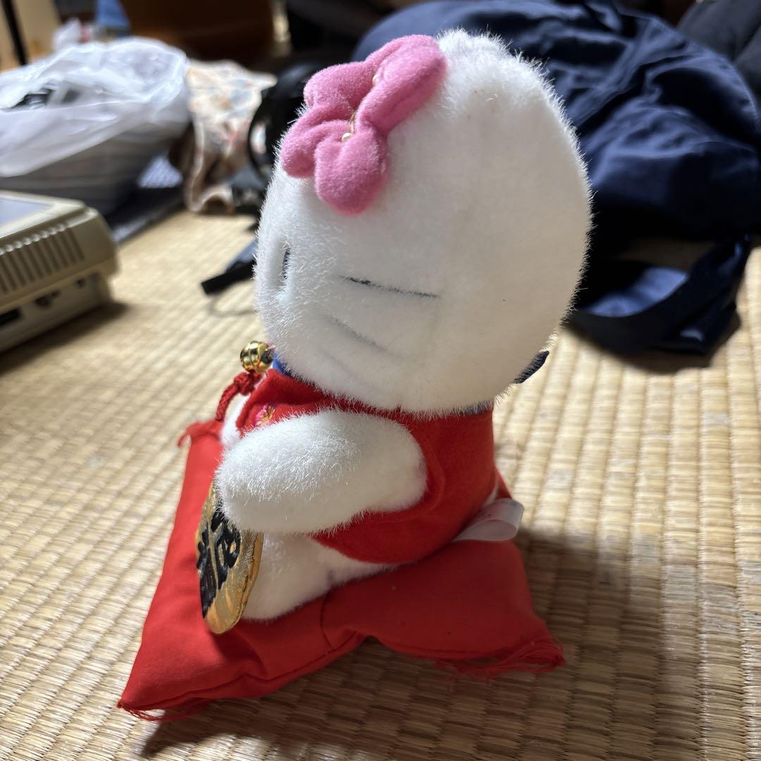 サンリオ ハローキティ 招き猫 小判 招福 ぬいぐるみ 昭和 平成レトロ レア