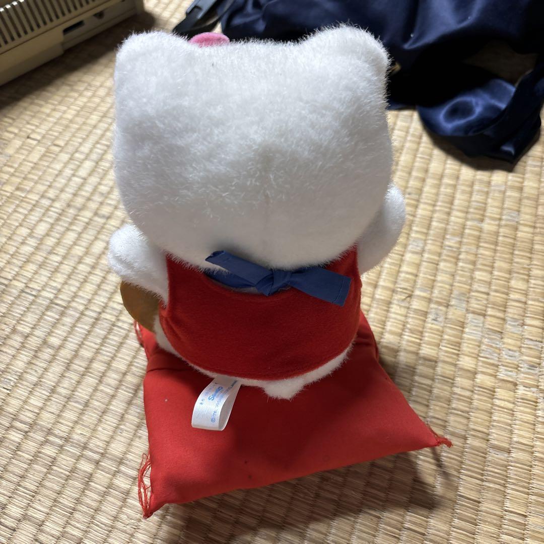 サンリオ ハローキティ 招き猫 小判 招福 ぬいぐるみ 昭和 平成レトロ レア