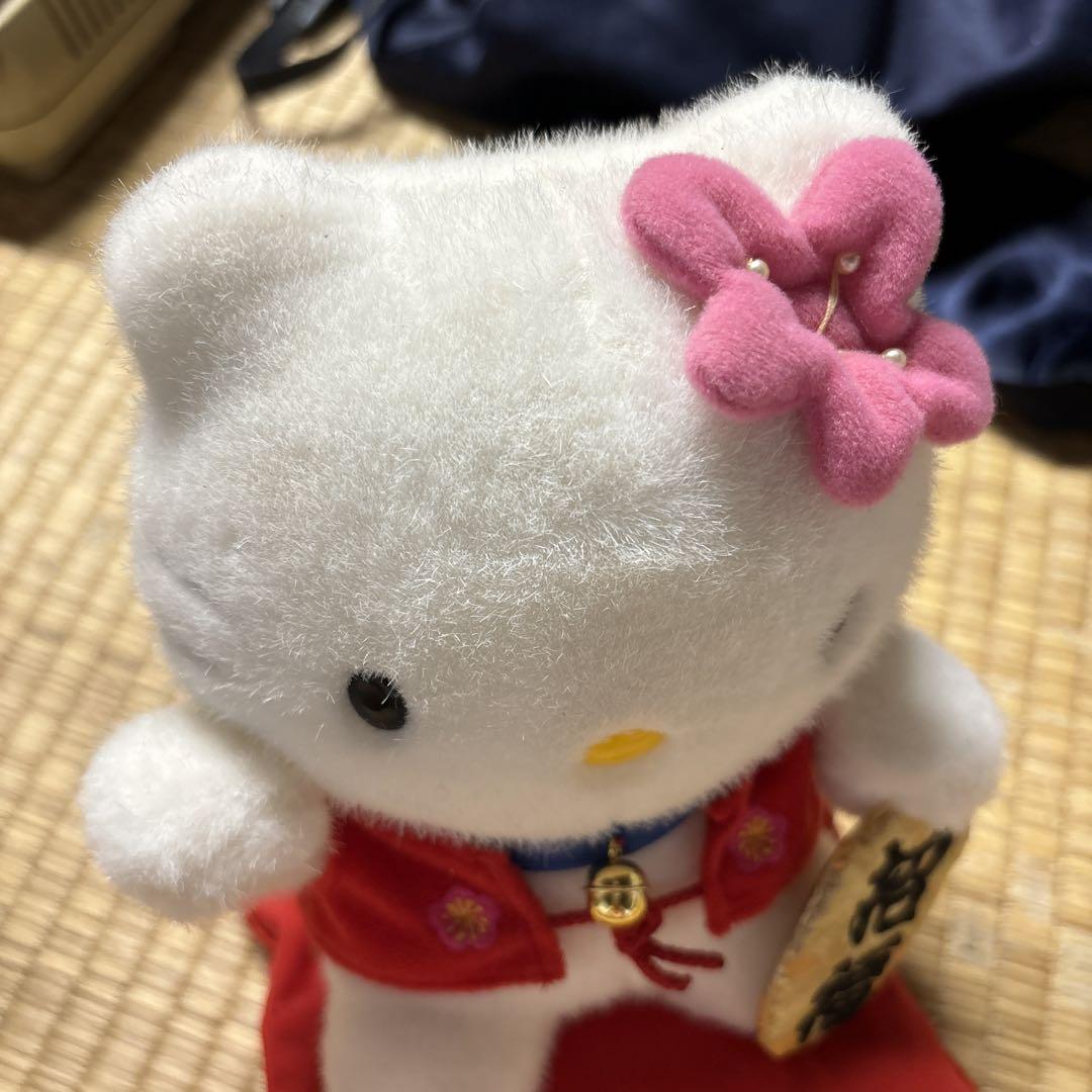 サンリオ ハローキティ 招き猫 小判 招福 ぬいぐるみ 昭和 平成レトロ レア