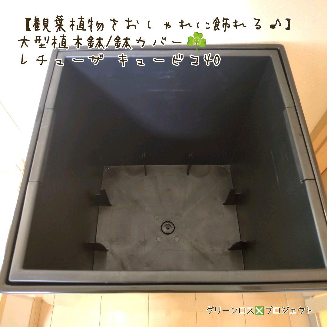 【観葉植物をおしゃれに飾れる♪】大型植木鉢/鉢カバー☘️レチューザキュービコ40