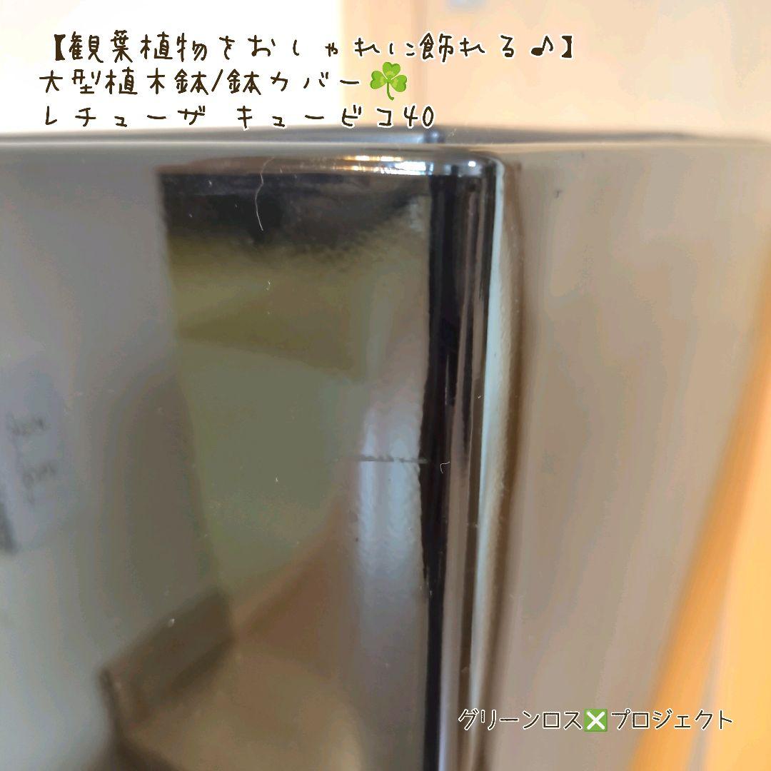 【観葉植物をおしゃれに飾れる♪】大型植木鉢/鉢カバー☘️レチューザキュービコ40