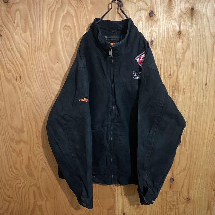 格安大特価 ダックジャケット USA古着 90s ブラック 黒 NkreS-m75010796163 企業 刺繍 ロゴ アクティブ 人気SALEHOT