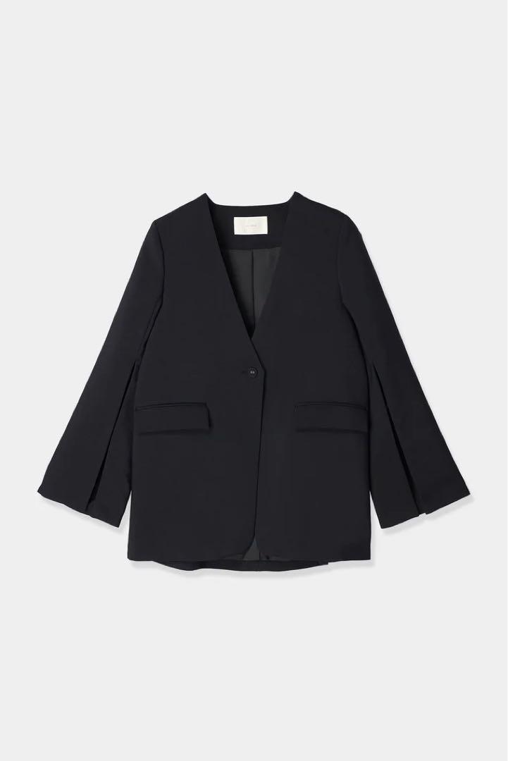 louren slit sleeve jacket ノーカラージャケット