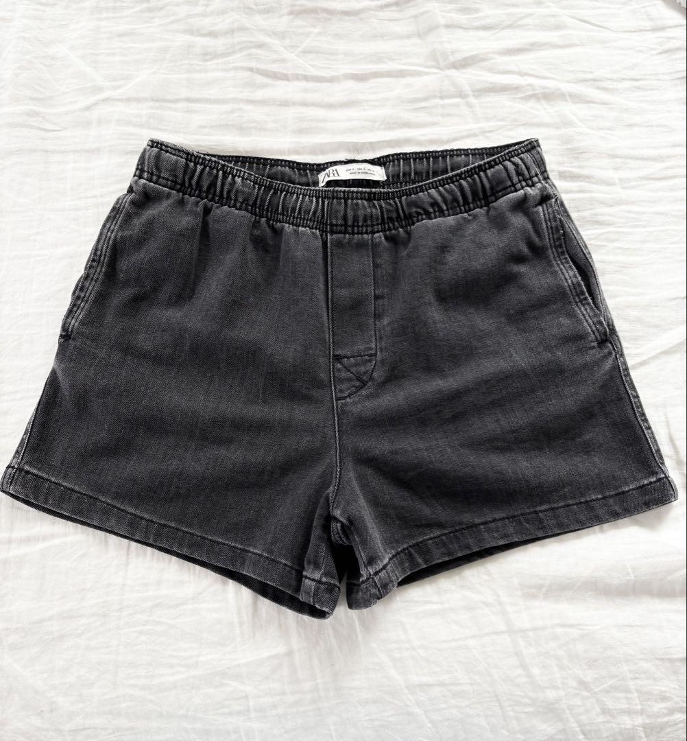 ☆ドイツ発*ZARA*新作*バギーフィットデニムショーツ/BLACK