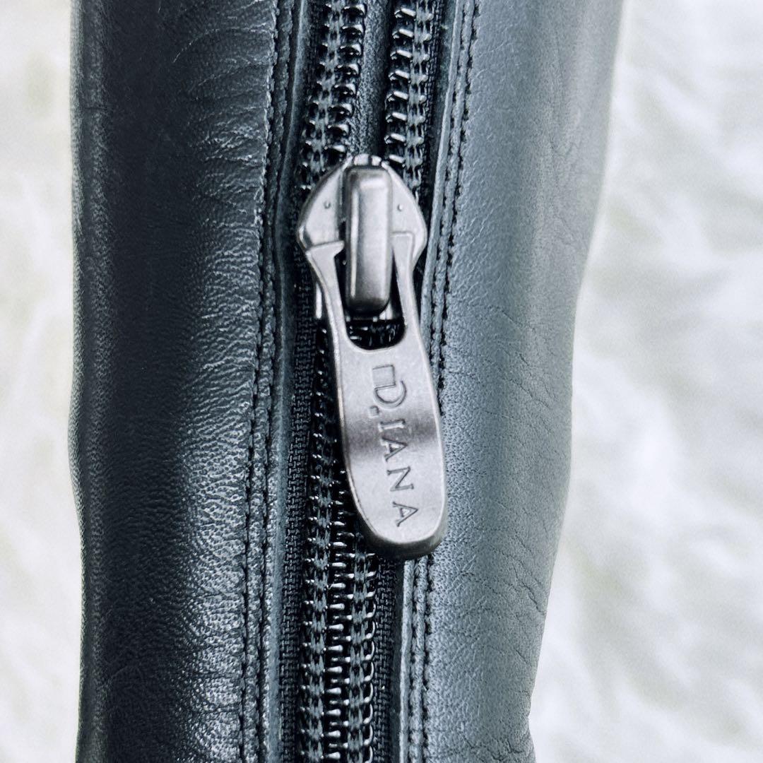 【極美品】DIANA   本革2way ニーハイブーツ　ロングブーツ　黒23.5
