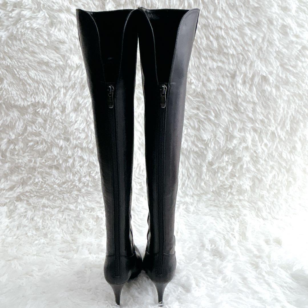 【極美品】DIANA   本革2way ニーハイブーツ　ロングブーツ　黒23.5